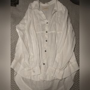 Lucky brand white oversize shirt size M